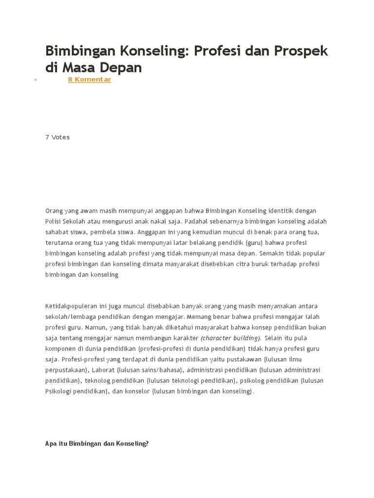 Artikel Bimbingan Konseling