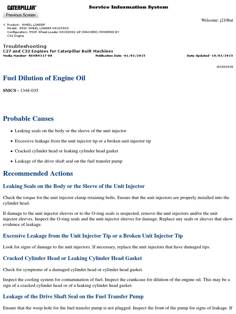 Fuel Dilution of Engine Oil PDF