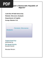 Forensic Discourse Analysis