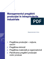 Managementul Pregătirii Producţiei În Întreprinderile