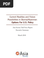 Current Realities and Future Possibilities in Burma/Myanmar