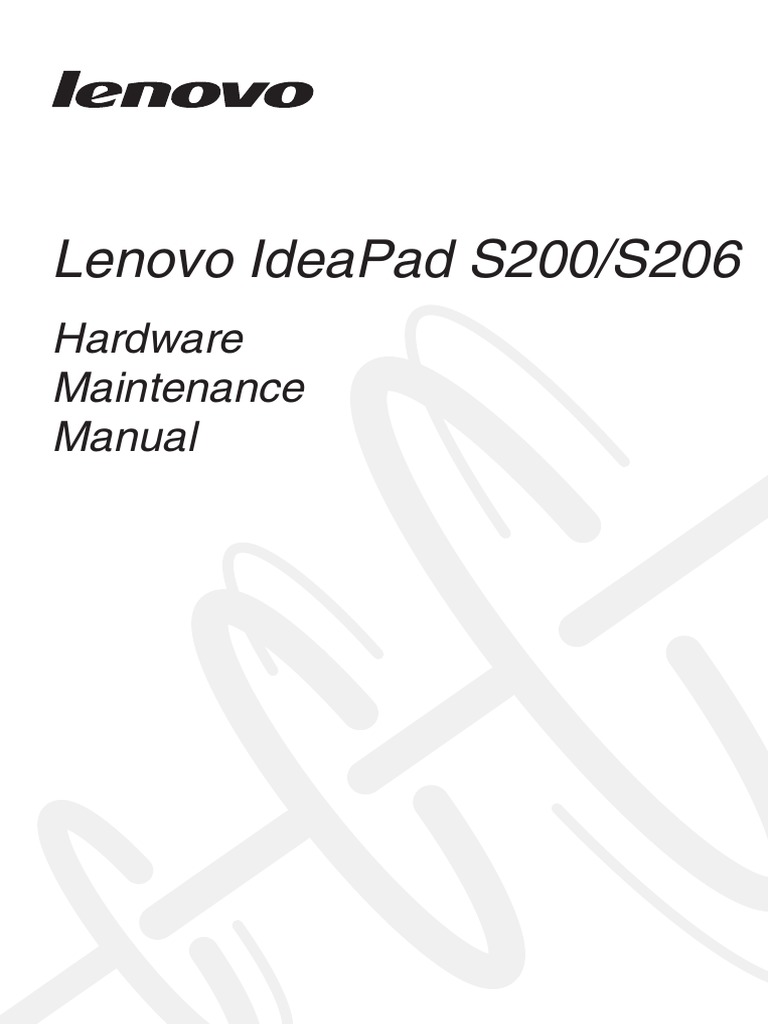 Lenovo IdeaPad S200S206 PDF Electrostatic Discharge Booting