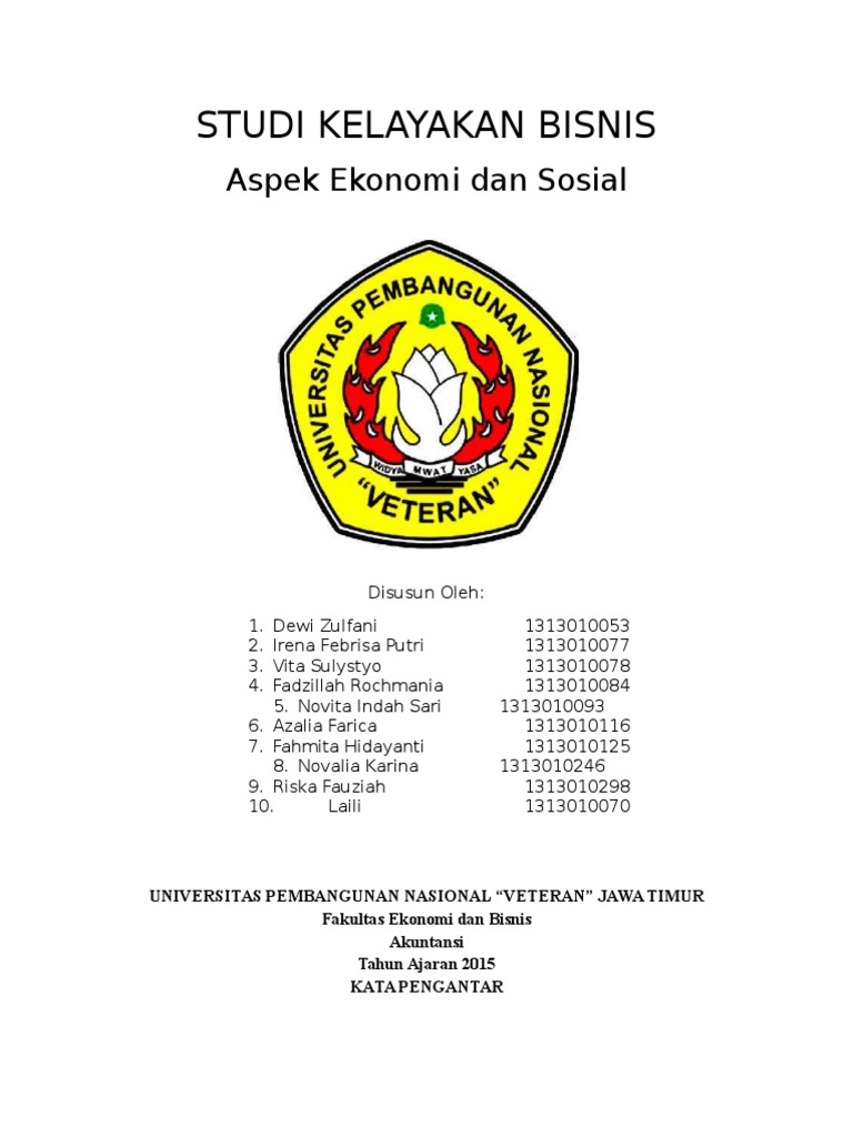 Studi Kelayakan Bisnis Aspek Ekonomi Dan Sosial