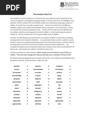 Academic Word List