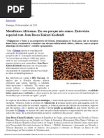 Metafísicas Africanas. Eu Sou Porque Nós Somos