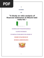 Ratio Analysis of Hitachi Koki India LTD