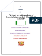 Ratio Analysis of Hitachi Koki India LTD
