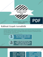 Kalimat Goyah Jurnalistik & Kalimat Hemat Jurnalistik