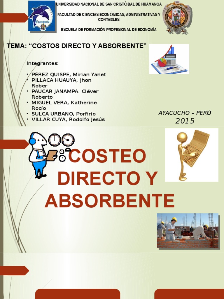 Costeo Directo y Absorbente en Economía | PDF | Costo | Contabilidad