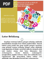 Download AKTIVITAS CAIRAN KULTUR 12 ISOLAT ACTINOMYCETES TERHADAP BAKTERI RESISTENpptx by Linda Supriasih SN292274669 doc pdf