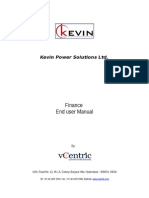 Finance End User Manual: Kevin Power Solutions LTD