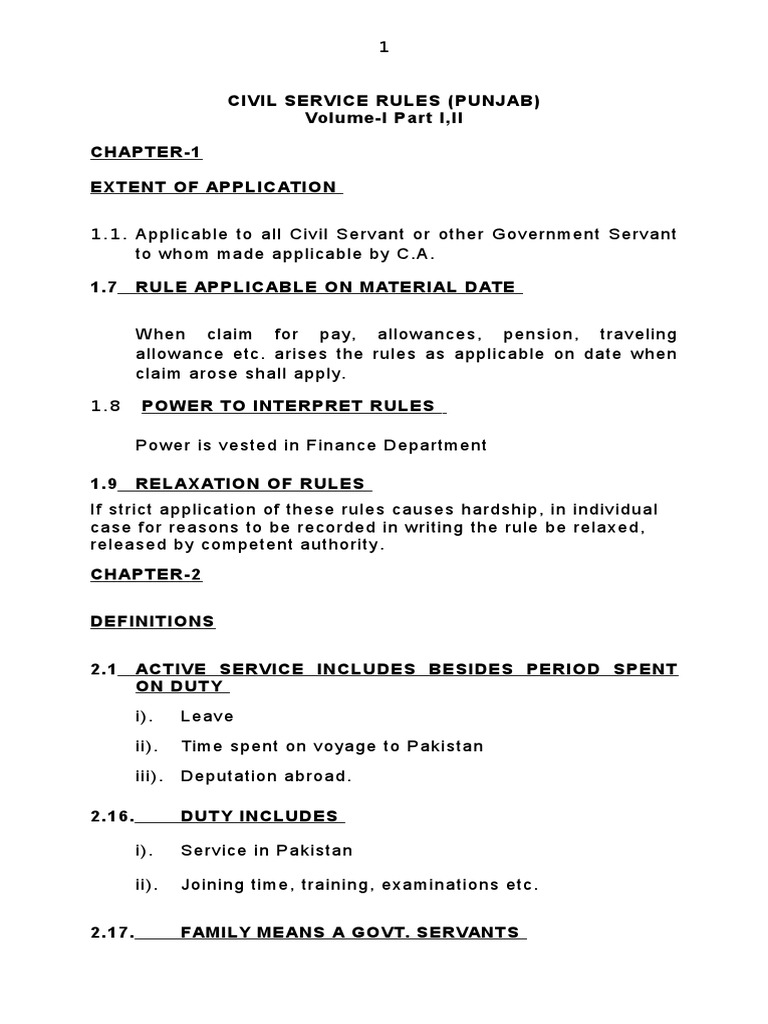Civil Service Rules (Punjab) 18.11.2015 Bail Politics