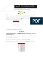 Compuertas OR-EXCLUSIVO (XOR) : Compuerta XOR Ó Compuerta O Exclusiva Ó Compuerta O Excluyente