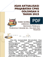 Rancangan Aktualisasi Nutrisionis Pelaksana 2015