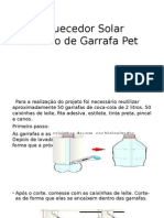 Aquecedor Solar Caseiro de Garrafa Pet