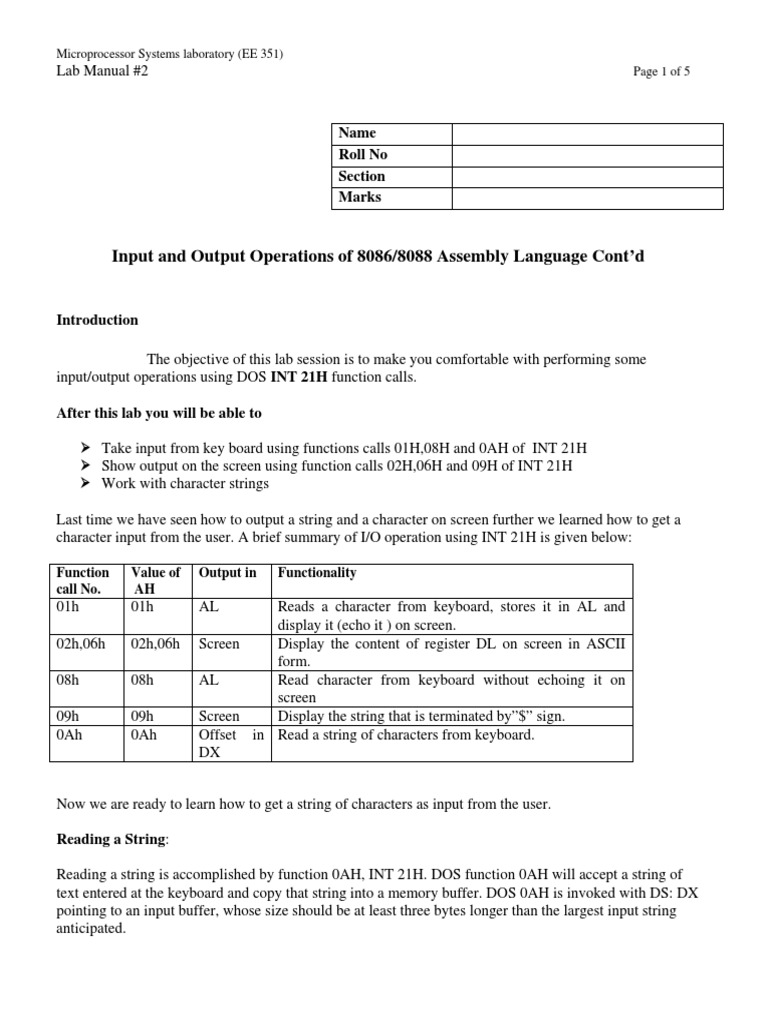 Tutorialspoint Online Assembly Compiler 8088