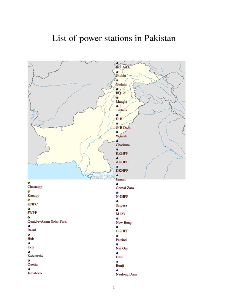 Power Stations in Pakistan Overview | PDF | Nuclear Power | Power Station