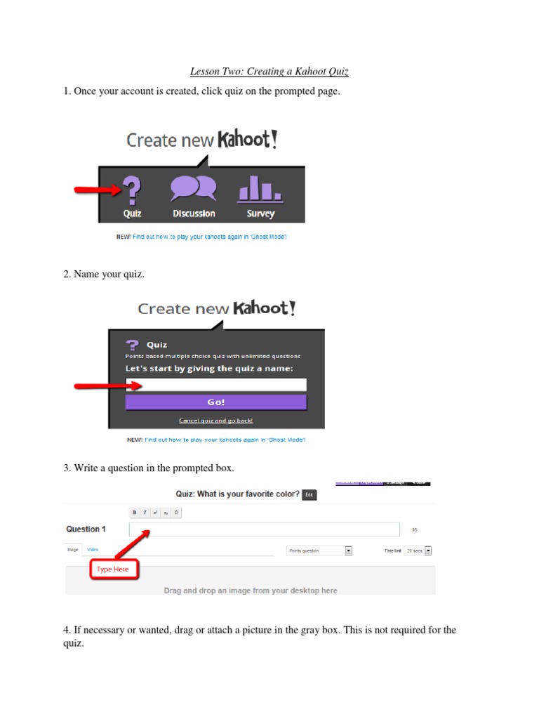 How to Create a Kahoot Quiz | PDF