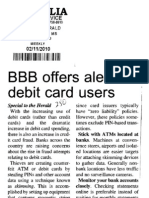 BBB Offers Alert For Debit Card Users