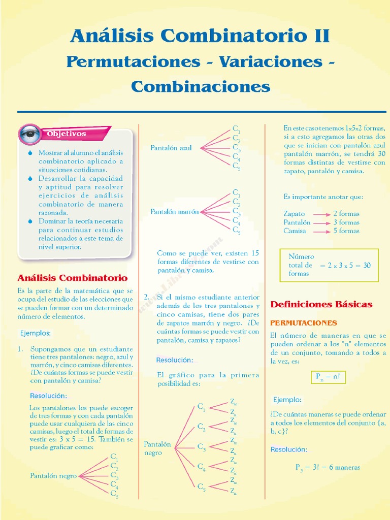 Sem 4 - Análisis Combinatorio II - Permutaciones Variaciones ...