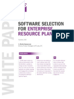 Software Selection For Enterprise Resource Planning Whitepaper