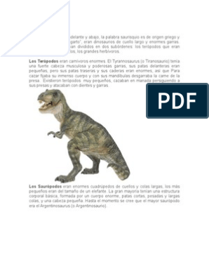 Los Dinosaurios | PDF | Dinosaurios | Taxa