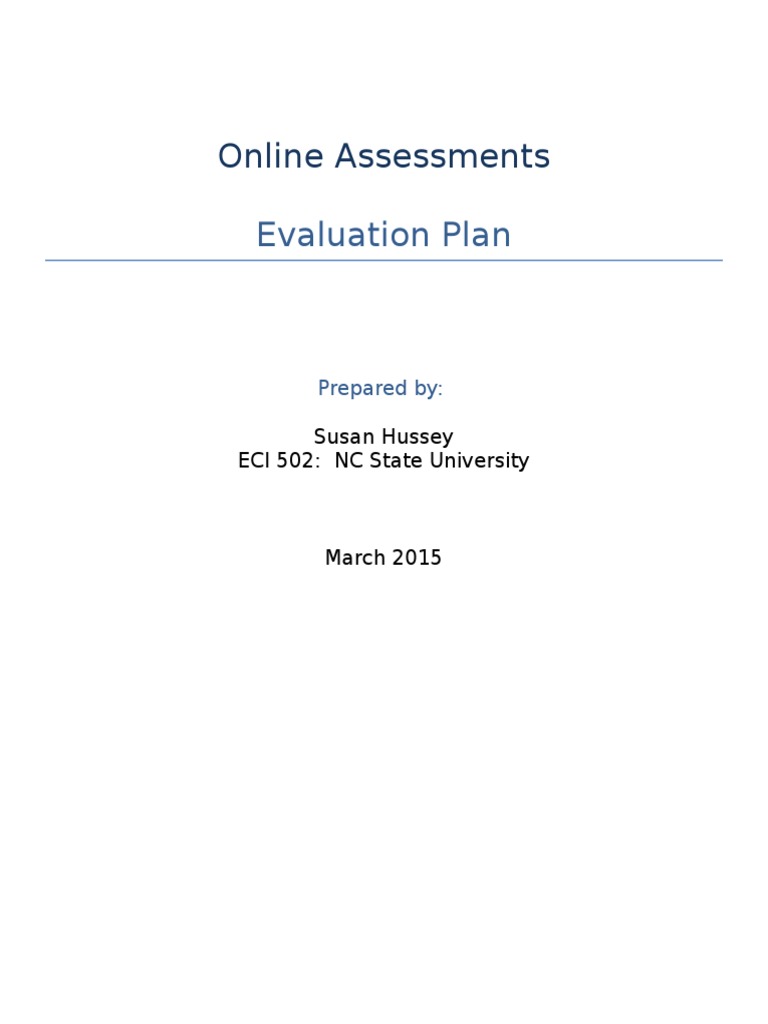 Evaluating Online Assessments in Schools | PDF | Educational Assessment ...