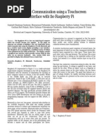 Bluetooth Communication Using A Touchscreen Interface With The Raspberry Pi