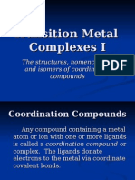Coordination Compounds I