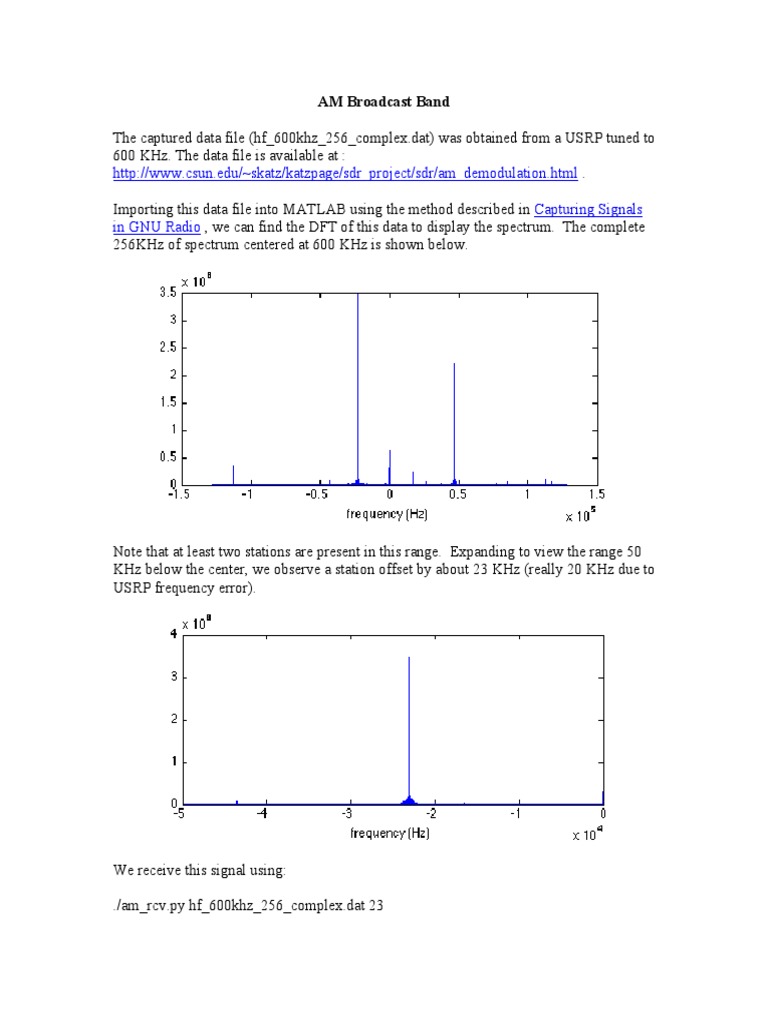 AM Broadcast Signal Analysis | PDF
