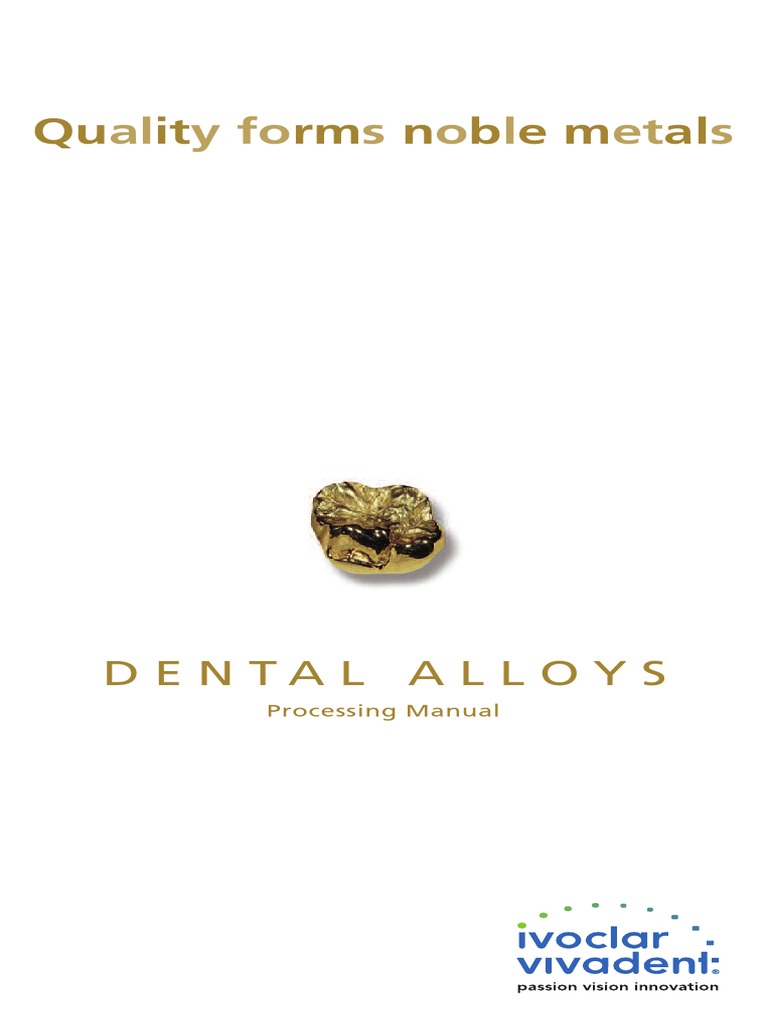 Dental Alloys Processing Manual PDF
