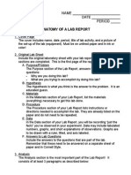 Anatomy of A Lab Report