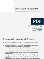 Application of Statistics in Research Methods