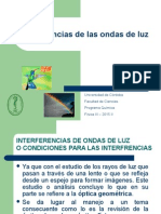 Interferencias de Las Ondas de Luz