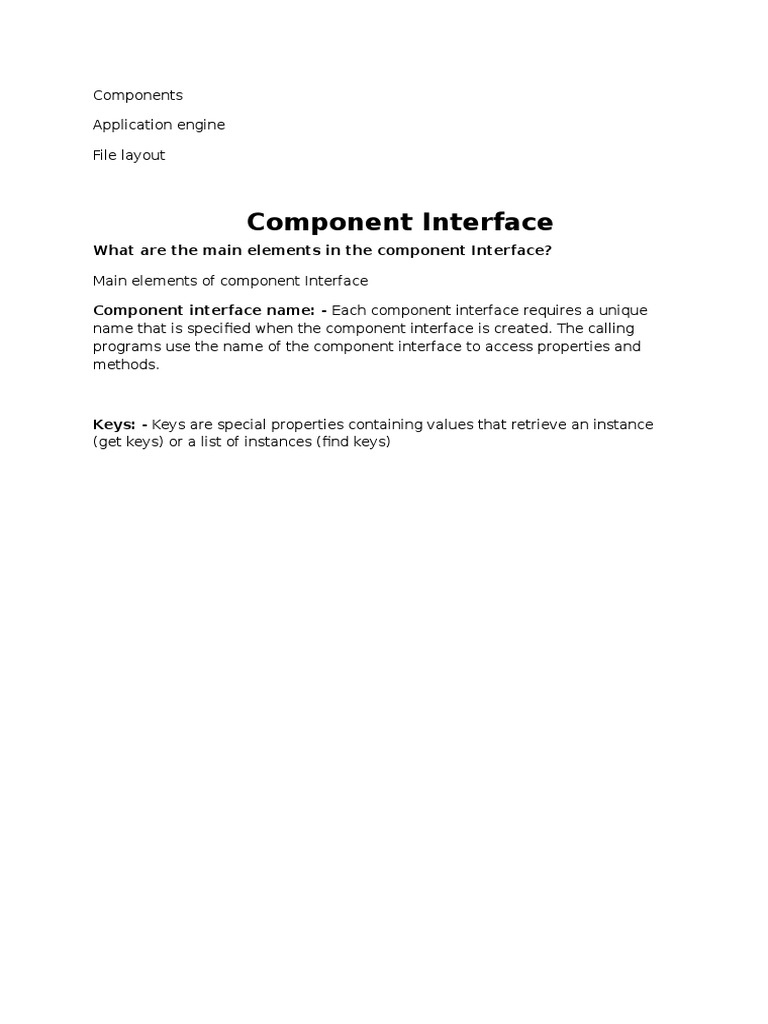 Component Interface Essentials | PDF | Art | Computers