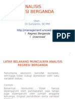 Penjelasan Analisis Rgeresi Berganda