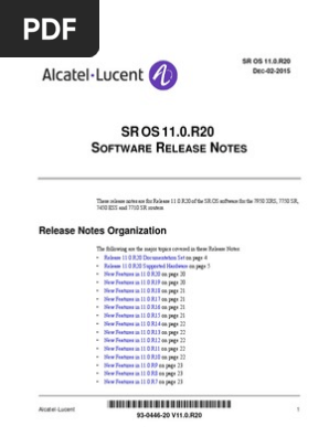 sr os 11 0 r20 software release notes pdf computer networking computer standards