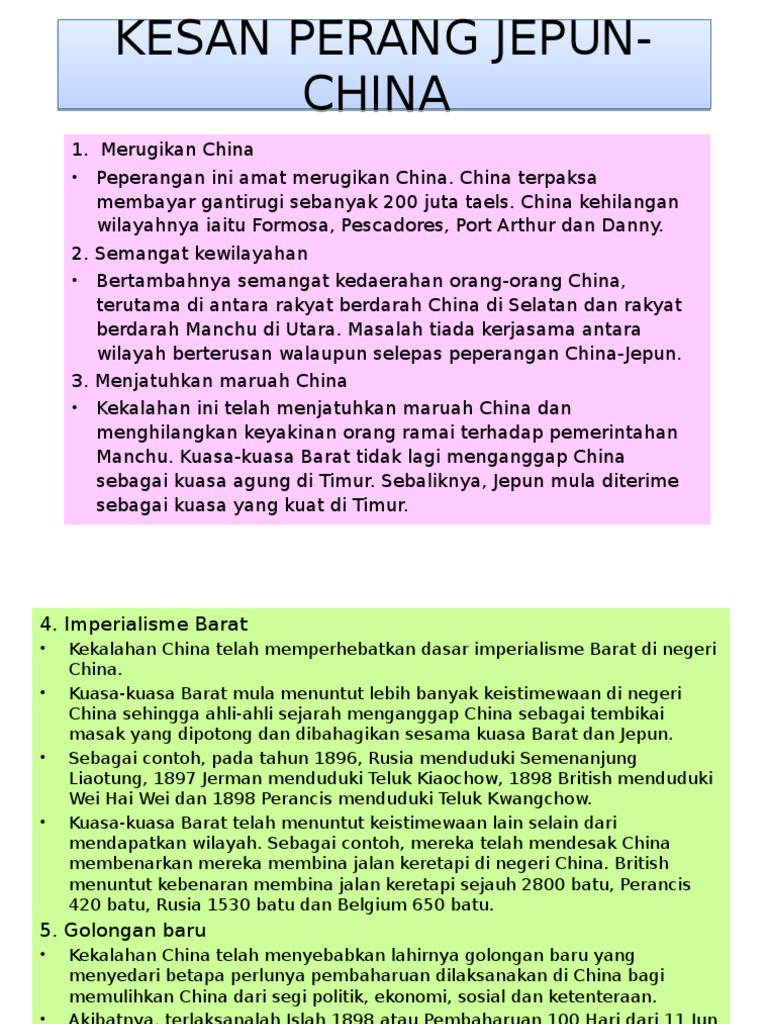 Kesan Perang Jepun China Pdf