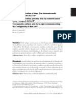 Cultura Terapêutica e Nova Era Comunicando A Religiosidade Do Self