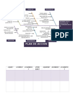 Causa - Efecto diagrama de la estandarizacion de leche