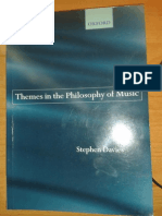 Stephen Davies Themes in the Philosophy of Music