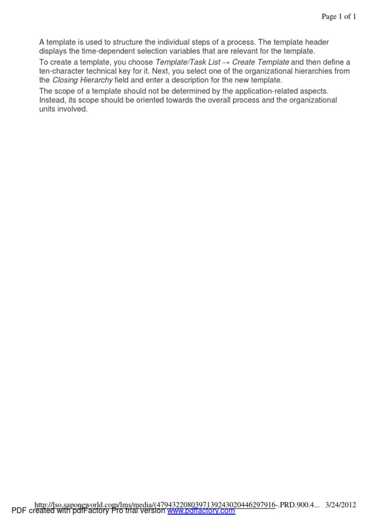 Create Template Definition