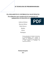 Planejamento e Controle Da Manutenção