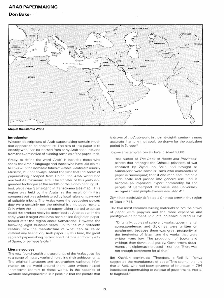 Arab Papermaking | PDF