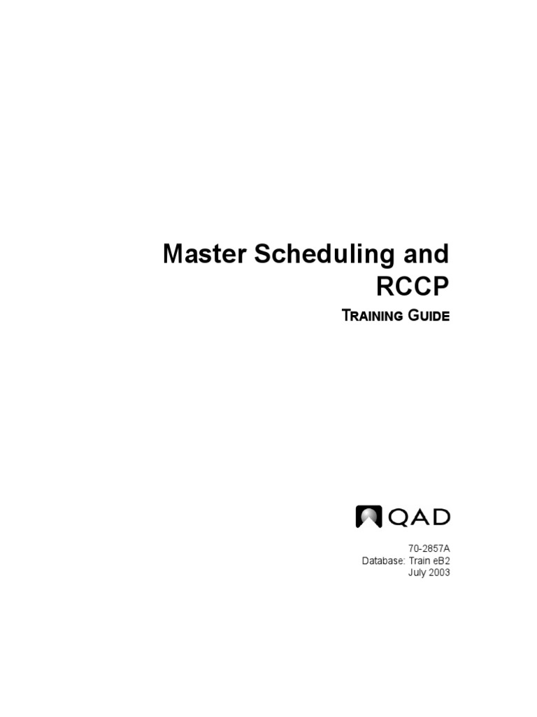 Master Schedule and RCCP Course - Very Awesome PDF | PDF | Scheduling ...