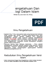 Ilmu Pengetahuan Dan Teknologi Dalam Islam