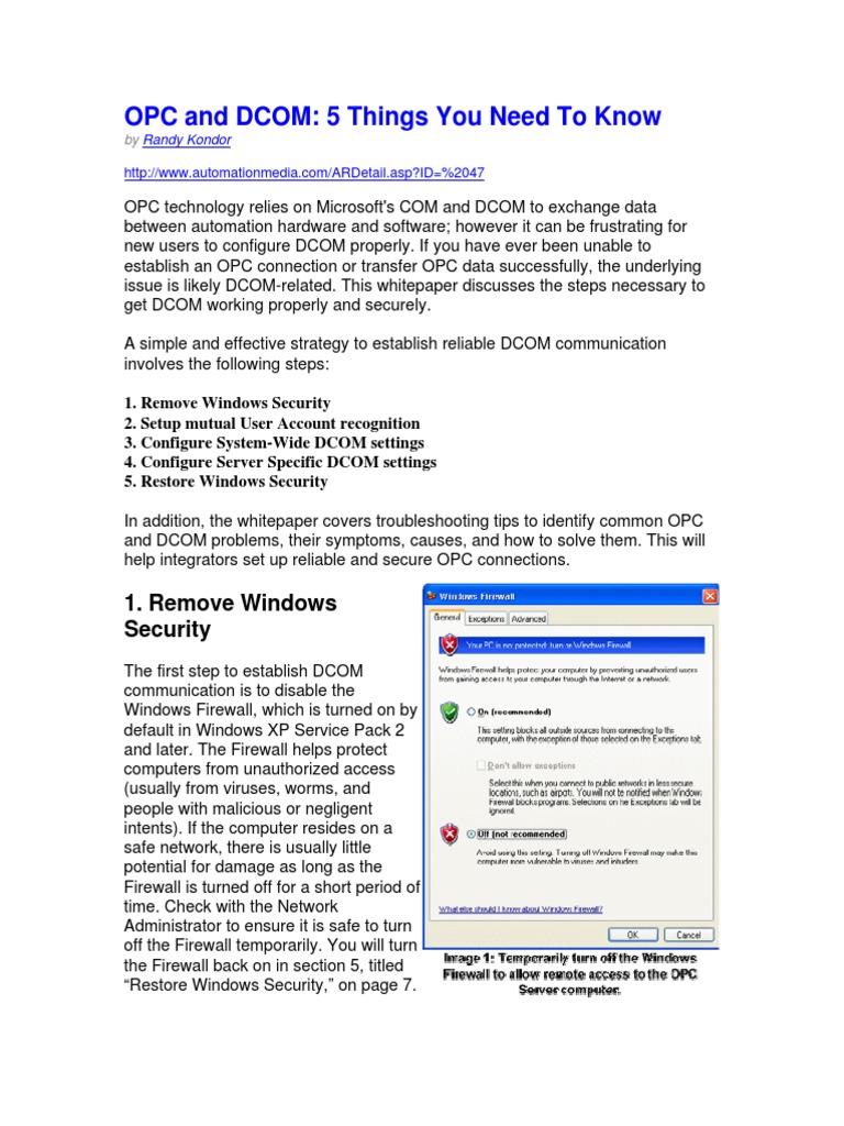 Opc Service User Dcom - lasopabrains