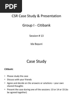 CSR #13 CSR Case Study & Presentation Group I 