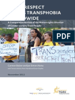 TRANSGENDER EUROPE - Transrespeito Versus Transfobia No Mundo