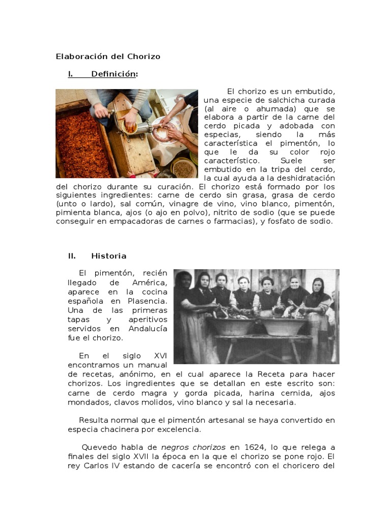 Chorizos Al Vino Blanco Receta Uruguaya Elaboración Del Chorizo | PDF | Alimentos | Cocina